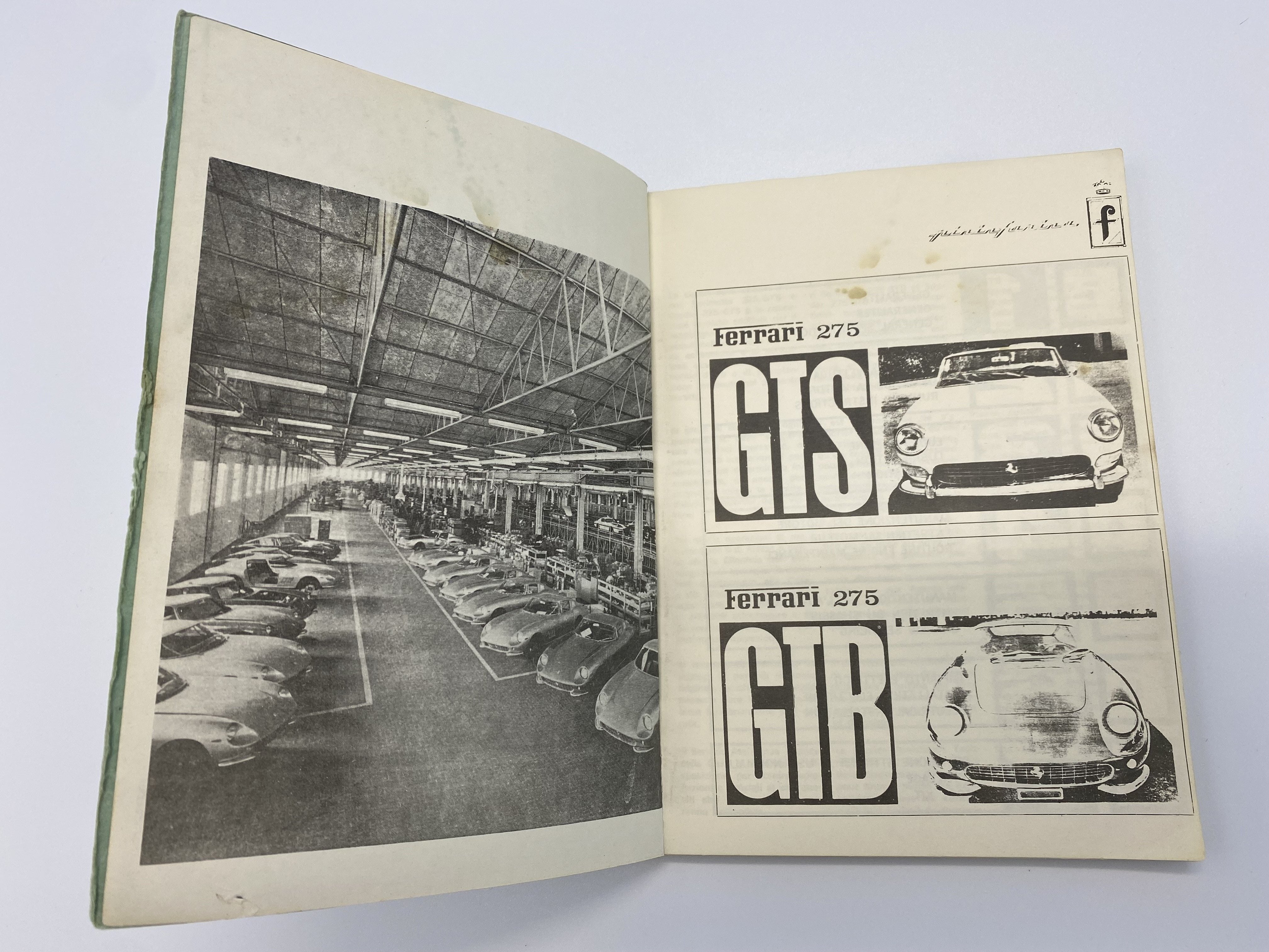 Ferrari 275 GTB/GTS Owners Manual - 01/65 - 2nd Printing