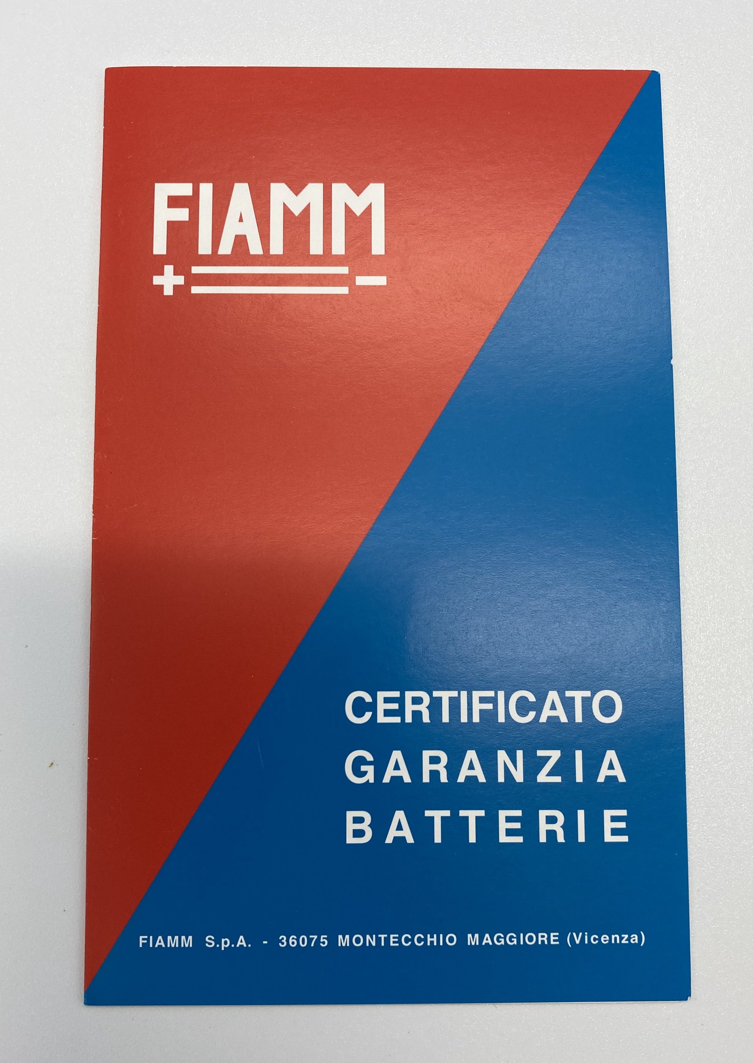 FIAMM Battery Warranty Booklet - Rare