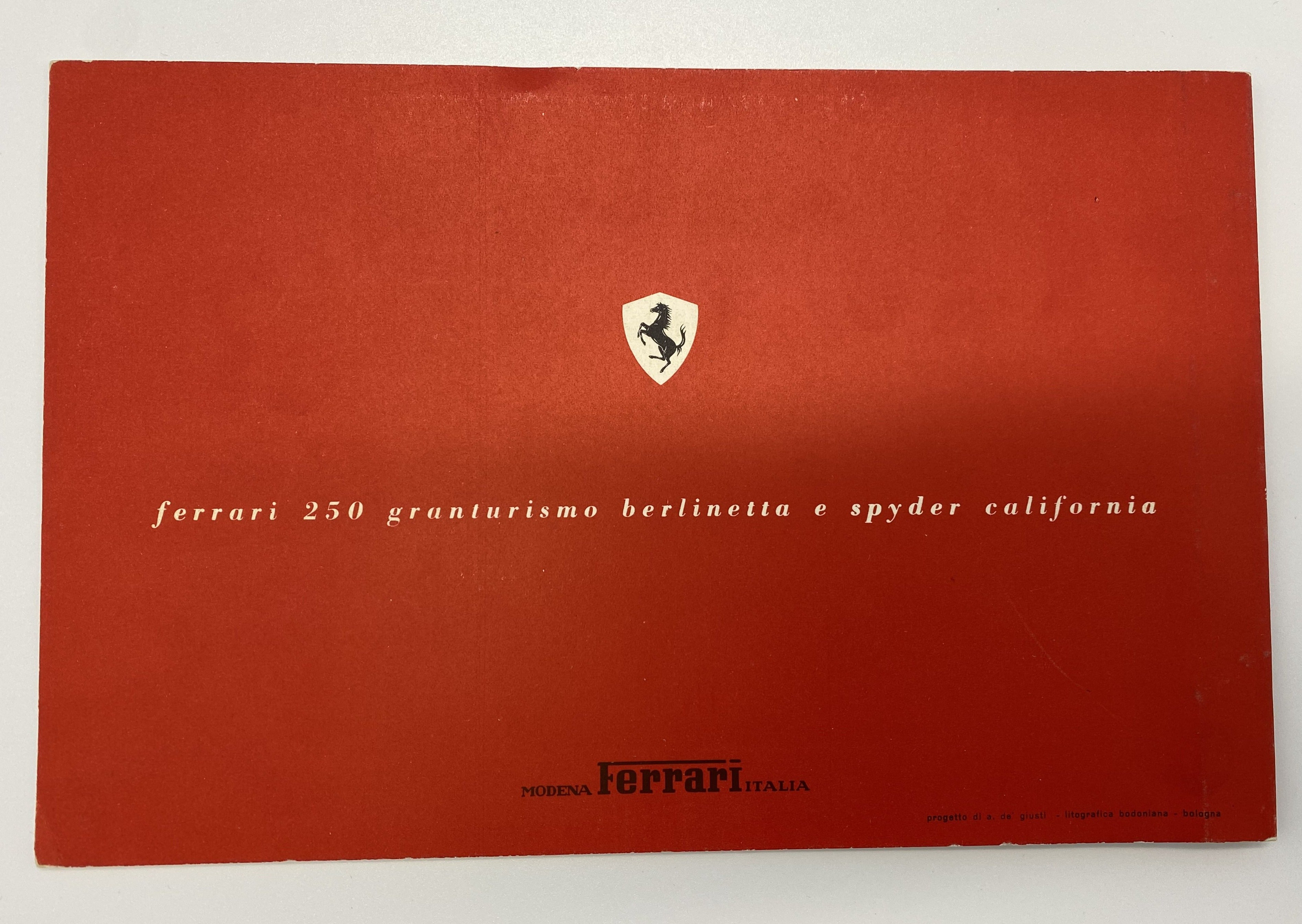 Ferrari 250 Granturismo Berlinetta 250 Spyder California - Press Kit - ( M183 )