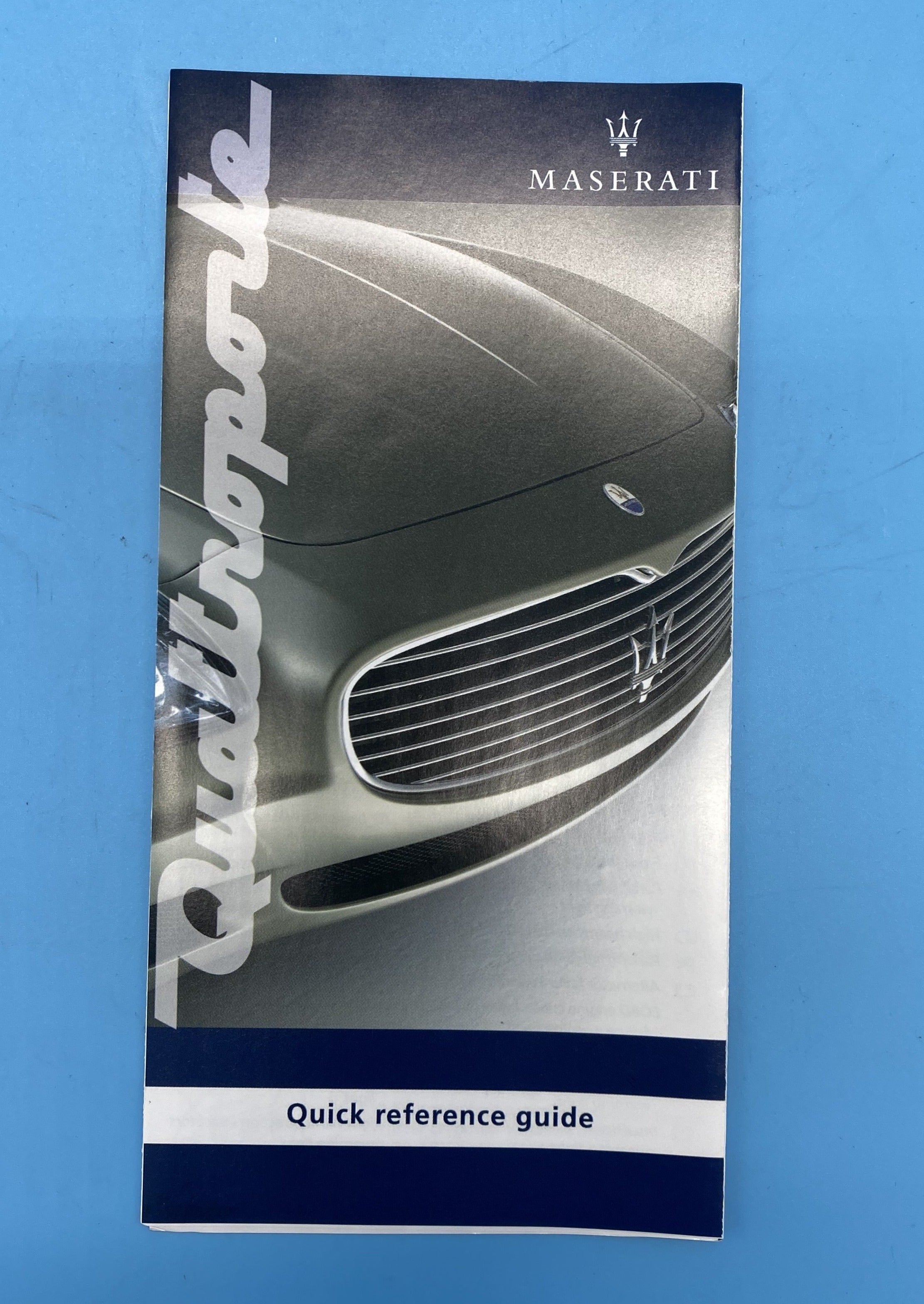 Maserati Quattroporte Quick User Guide - 68202100