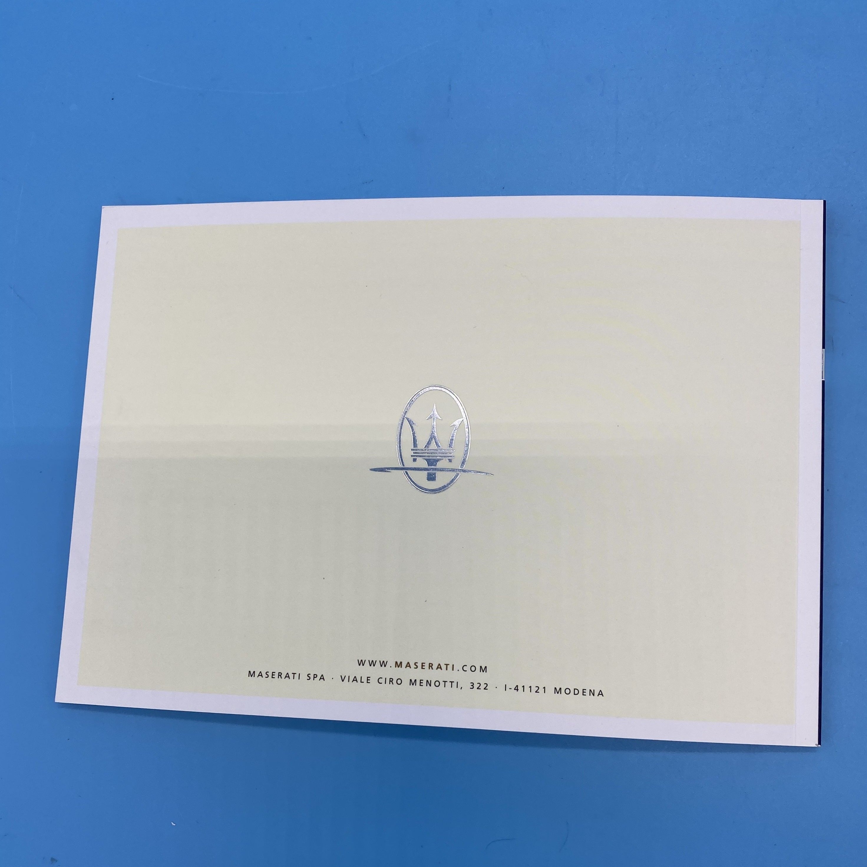 Maserati Assistance Brochure - 86490400