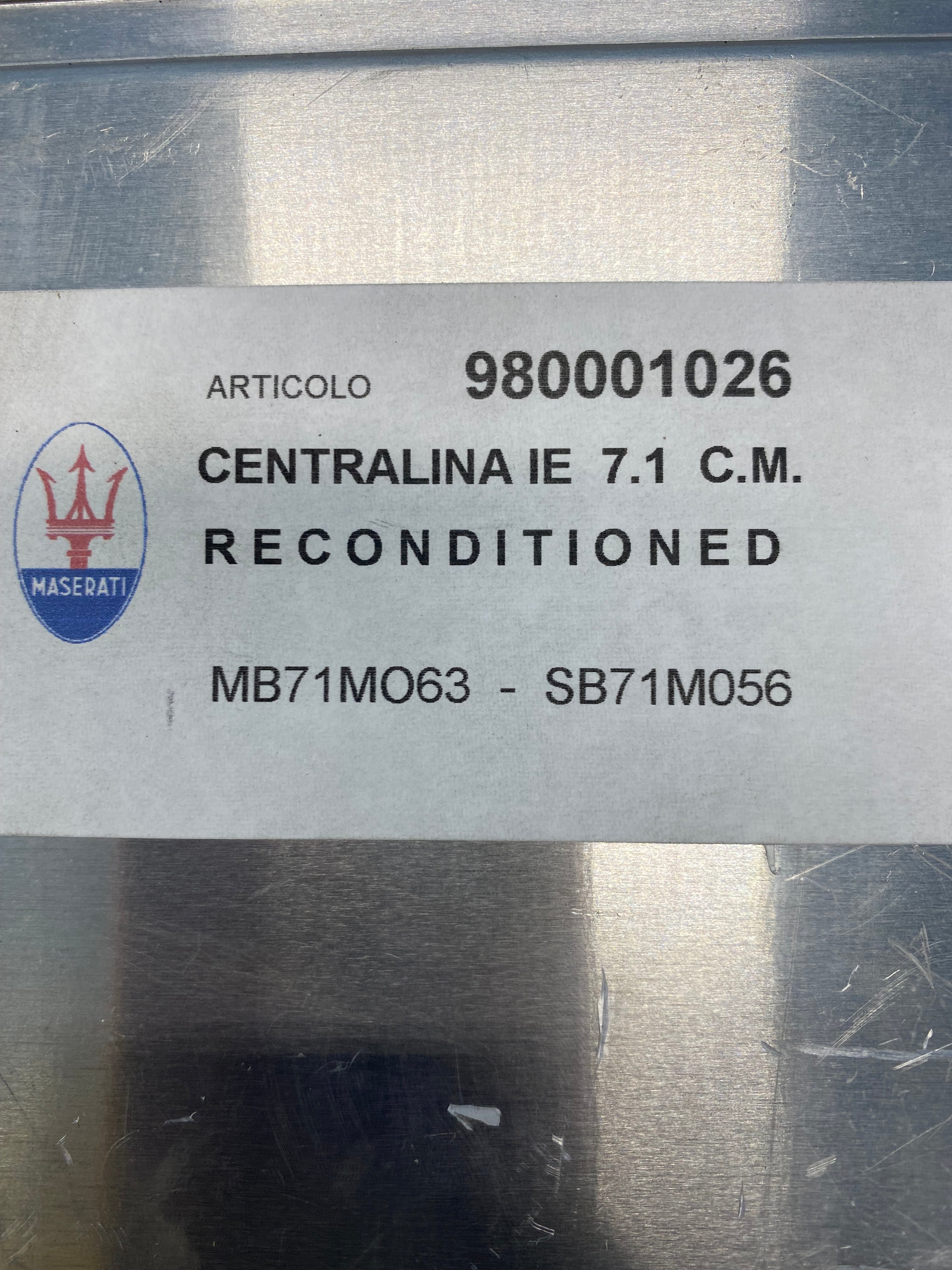 Maserati 3200 GT - ECU Version 7.1 Reconditioned - 980001026