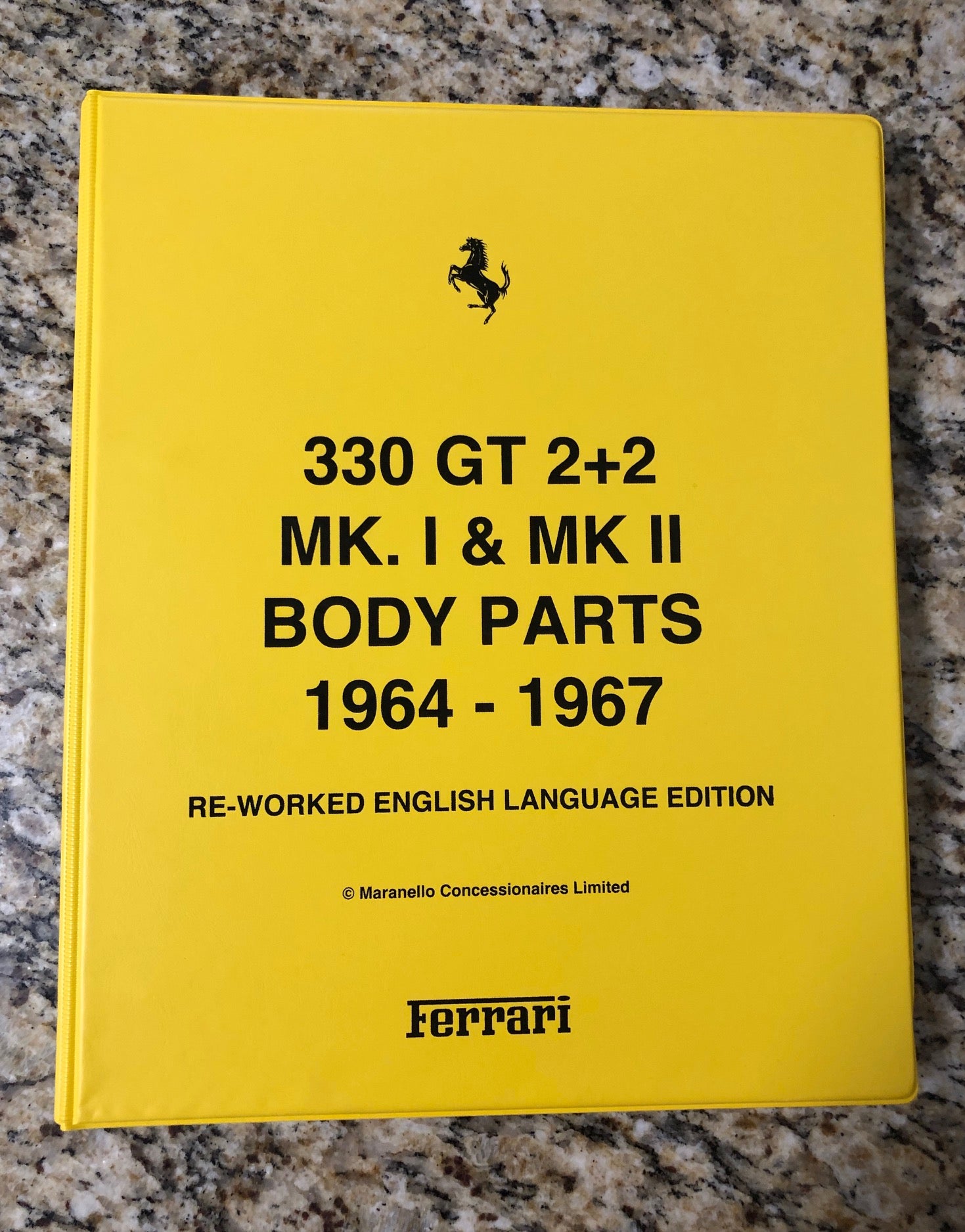 Ferrari 330 GT 2+2 MK1&2 Body Parts Catalogue- 1964-67