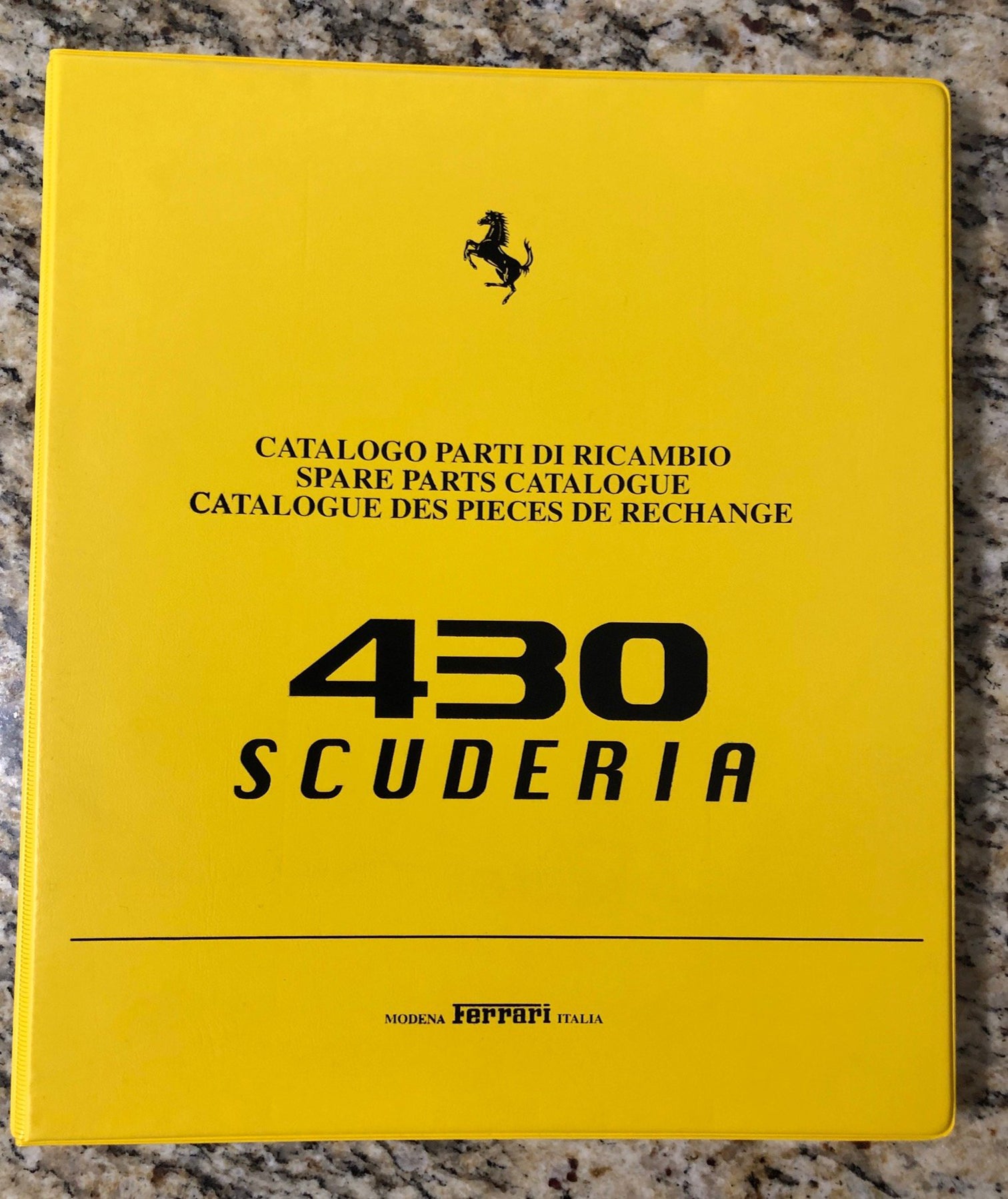 Ferrari 430 Scuderia Spare Parts Catalogue 2008