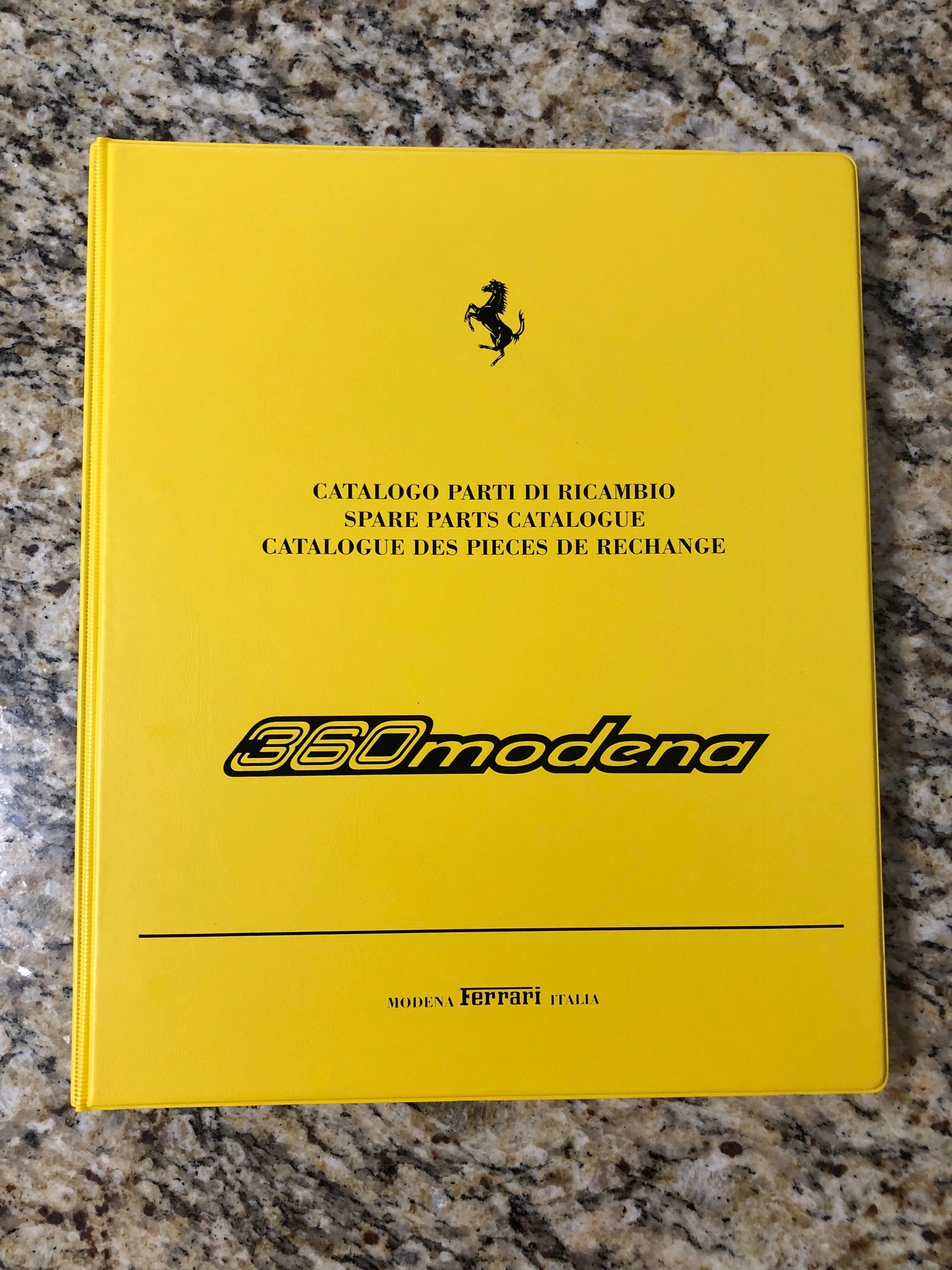 Ferrari 360 Modena Spare parts Catalogue 2000
