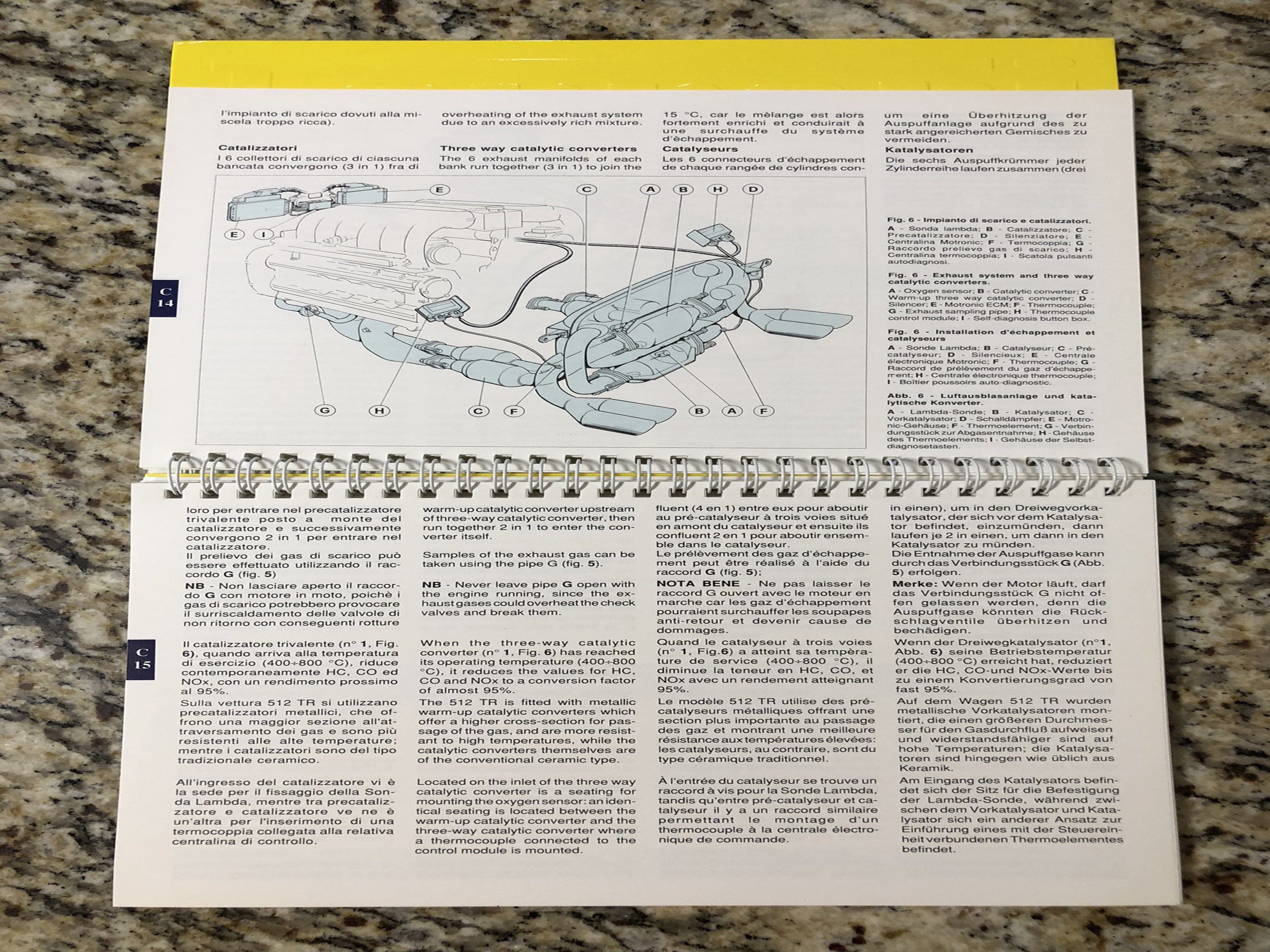Ferrari 512TR Owners Manual 1994